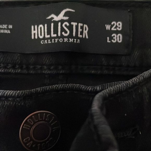 Jeans. Hollister California Skinny Advanced Stretch black jeans. EUC. W29 L30 - Picture 3 of 6